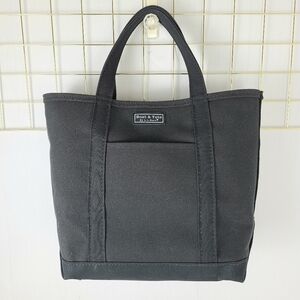 L.L. Bean Boat & Tote Black Canvas Made In USA Tote Shopper Bag